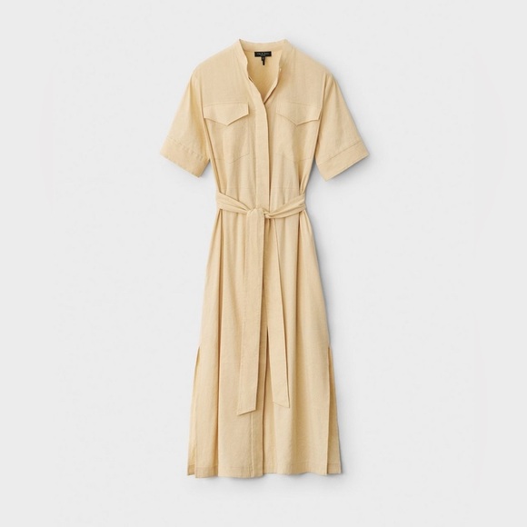 rag & bone Dresses & Skirts - Rag & Bone Selma Linen Blend Midi Dress Size Medium